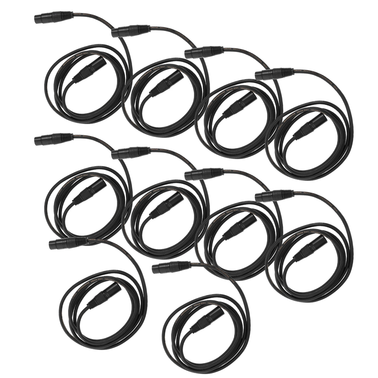 

10pcs Audio Line DMX Cable 3-Pin Signal Stage Lighting Moving Head Par Lights Spotlight Microphone 2m XLR Male Female