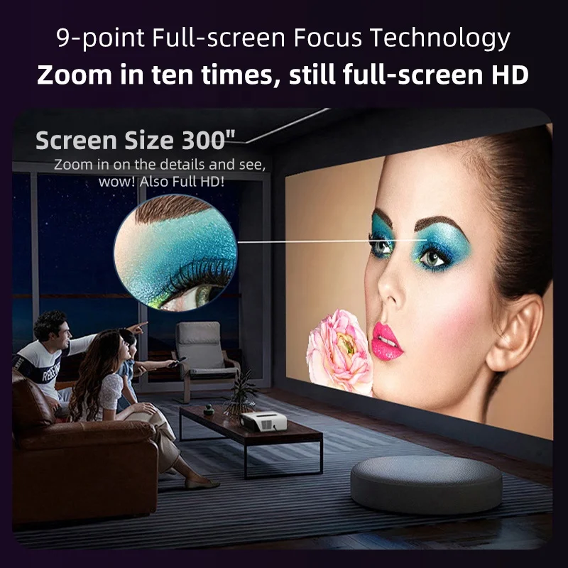 مصنع OEM/ODM الذكية أندرويد واي فاي 4K العارض فيديو المسرح المنزلي 1080P LED LCD العارض للجوال و PS5