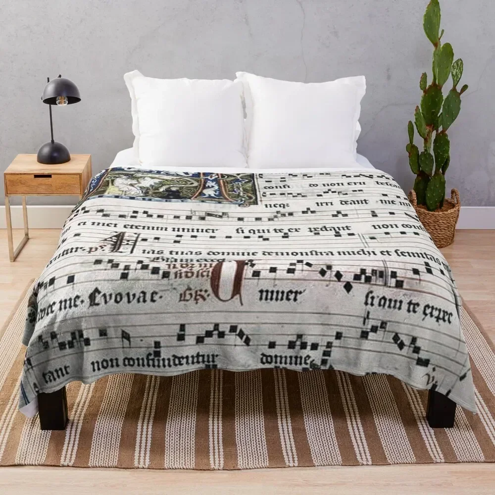 

Beautiful Medieval Song Book Throw Blanket Ultra Plush Cozy Blanket for Napping Sleeping