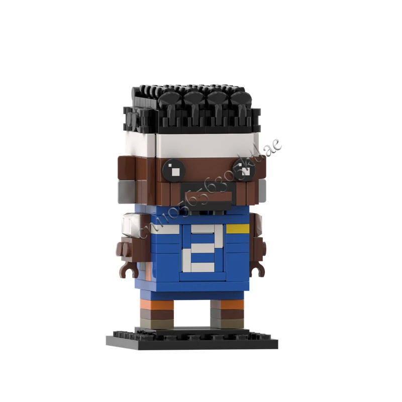 163ピース MOC スポーツスーパースターキャラクターコレクションシリーズ ブリックヘッドモデル DIY クリエイティブパズル 誕生日漫画アニメフィギュアおもちゃギフト