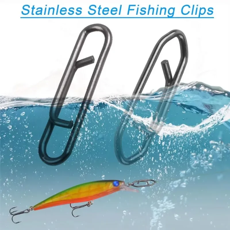 100pc High Strength Fishing Snap Saltwater Stainless Connector Snaps Swivels Tackle Steel Power Fishing Clip Lure Quick Change