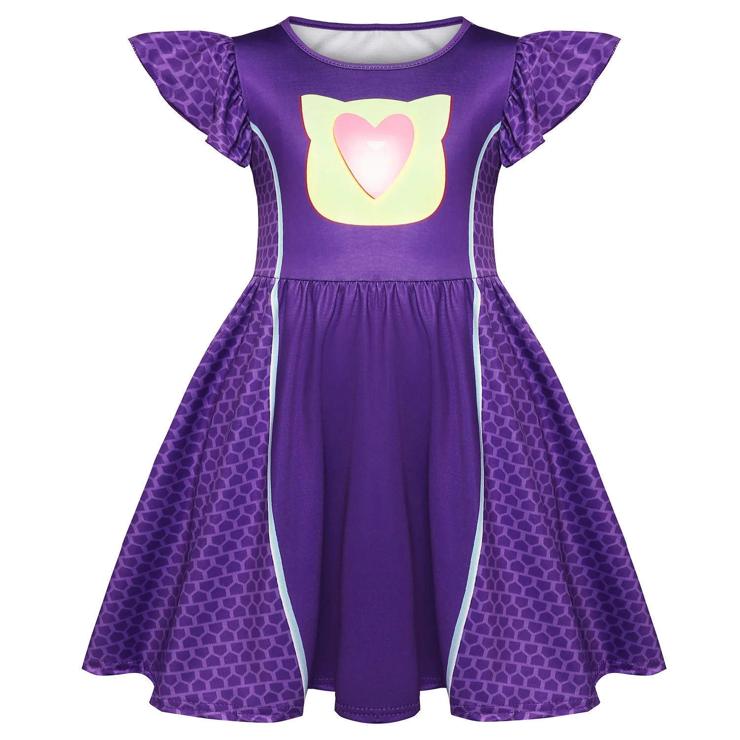 Mooie Super Kat Cosplay Kostuums Kids Vliegende Mouw Casual Jurken Baby Superkitties Meisjes Jurk Fancy Carnaval Party Vestidos