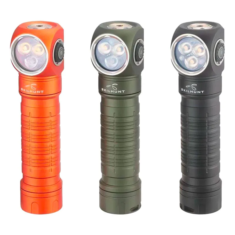 Skilhunt ESKTE H200 (High CRI Version, 4500K) 2 in 1 Headlamp/Flashlight, Multi-light Sources with Red Light, 1100 Lumens, 18650