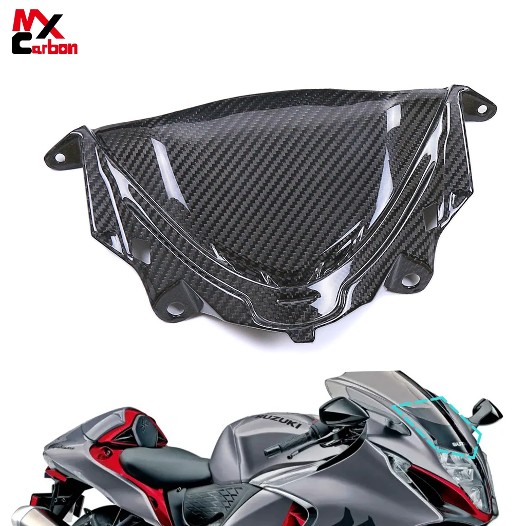 Motorcycle Instrument Cover Accessories for Suzuki hayabusa GSX1300R 2021 2022 2023 Real Carbon Fiber Front Dashboard Fairing