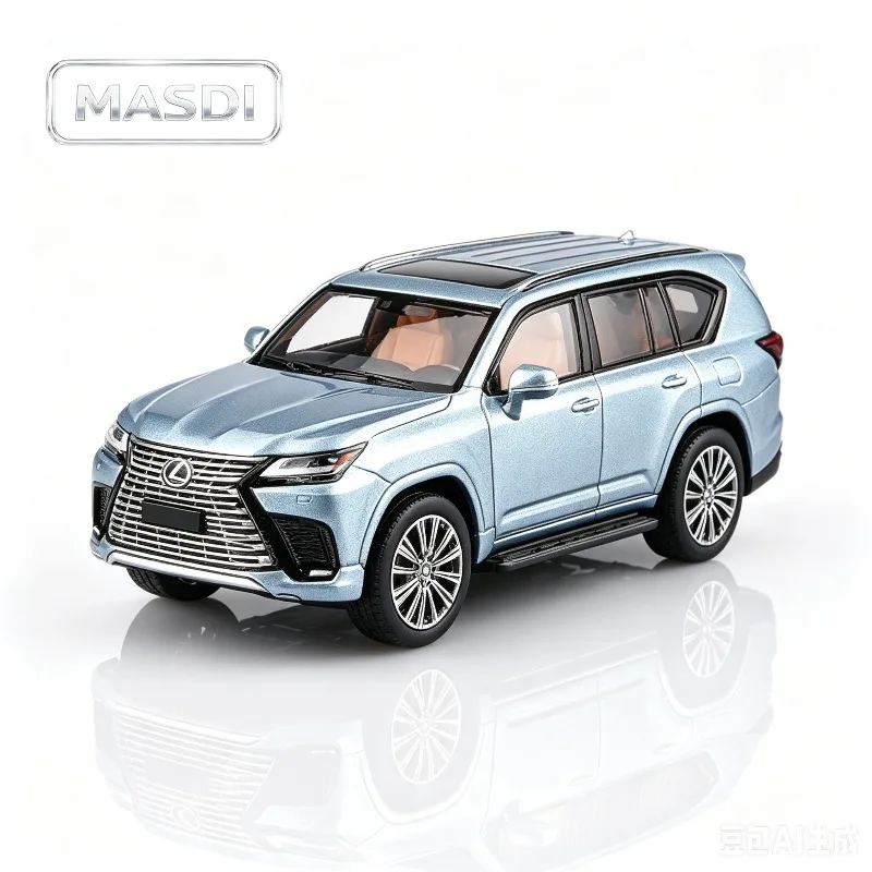 MASDI1:64 Lexus LX570 SUV alloy die-casting car model, simulation static desktop ornament, adult collectible, male toy.