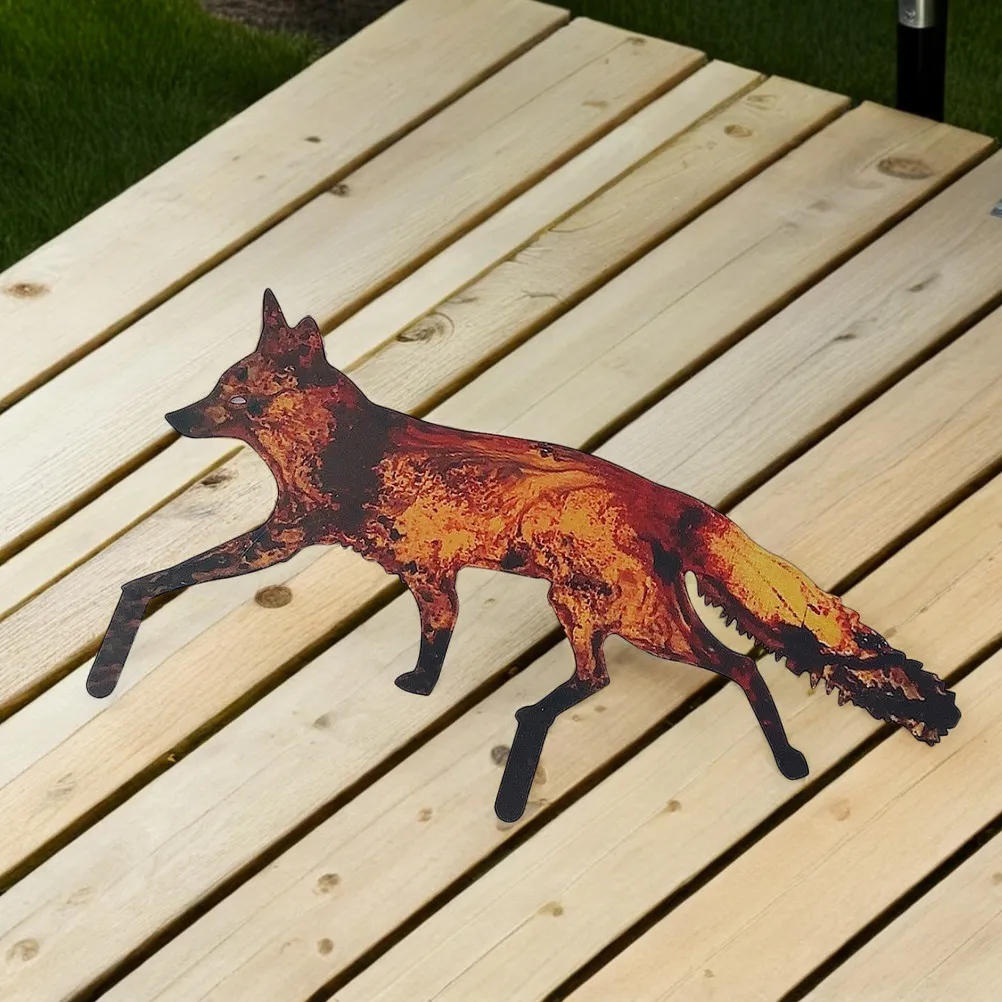 

Iron Stake Outdoor Animal Decoration Hollow Window Design Weather Resistant Lawn Insert Courtyard Metal Garden