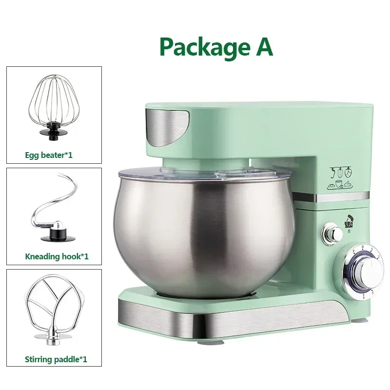 220 V  Stainless Steel Cook Machine And Noodle Mixer Small Kneading Machine Egg Milk Beater