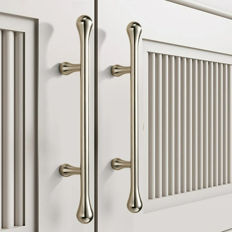 French Luxury Zinc Alloy Cabinet Handle, Minimalist Style, TV Entrance, Wardrobe Drawer, Wine Cabinet, Door Handle