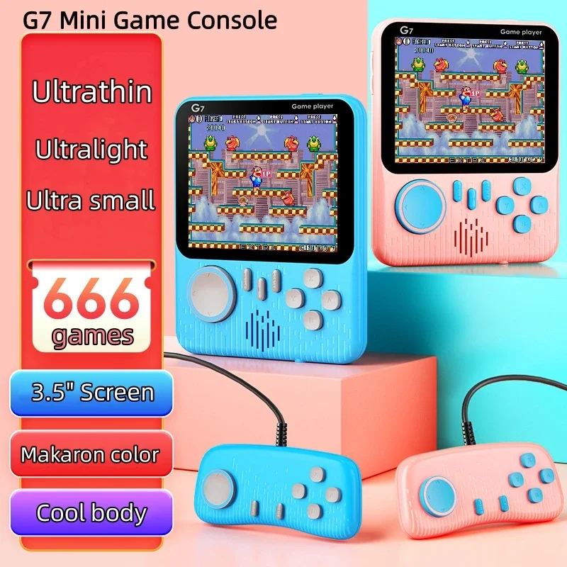 Ultra-thin Portable Retro G7 Handheld 600+ TV Game Player Console Machine 3.5