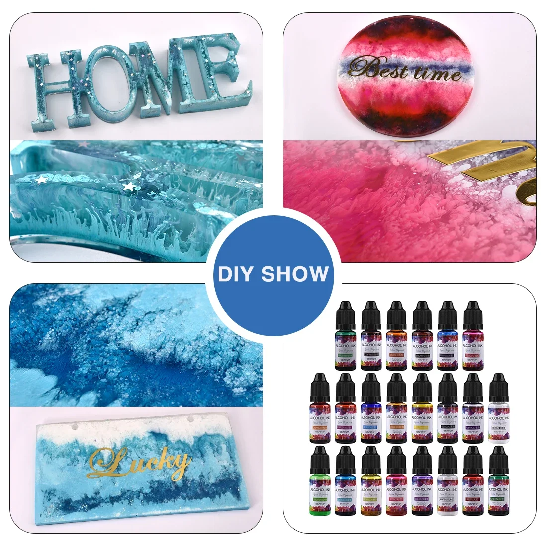 22Colors 10ml UV Epoxy Resin Pigment Coloring Dye DIY UV Epoxy Resin Jewelry Making Crafts Tools Pigment Dye Nail Art Decoration view 4