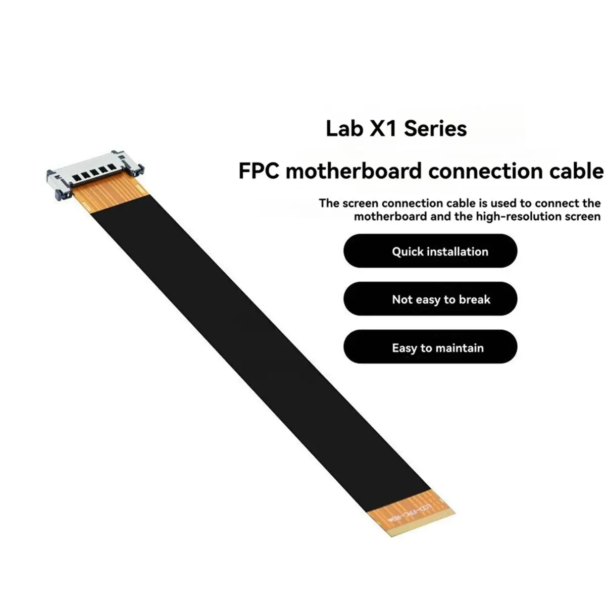 For X1 Display Connector Flex Cable FPC Motherboard to Monitor Connection Cable 3D Printer Accessories [Life diary]