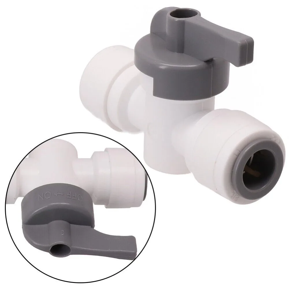 Portable Grey Reliable Shut Off Valve for John Guest Acetal Copolymer Tube 3/8 Inch OD Stop Tap