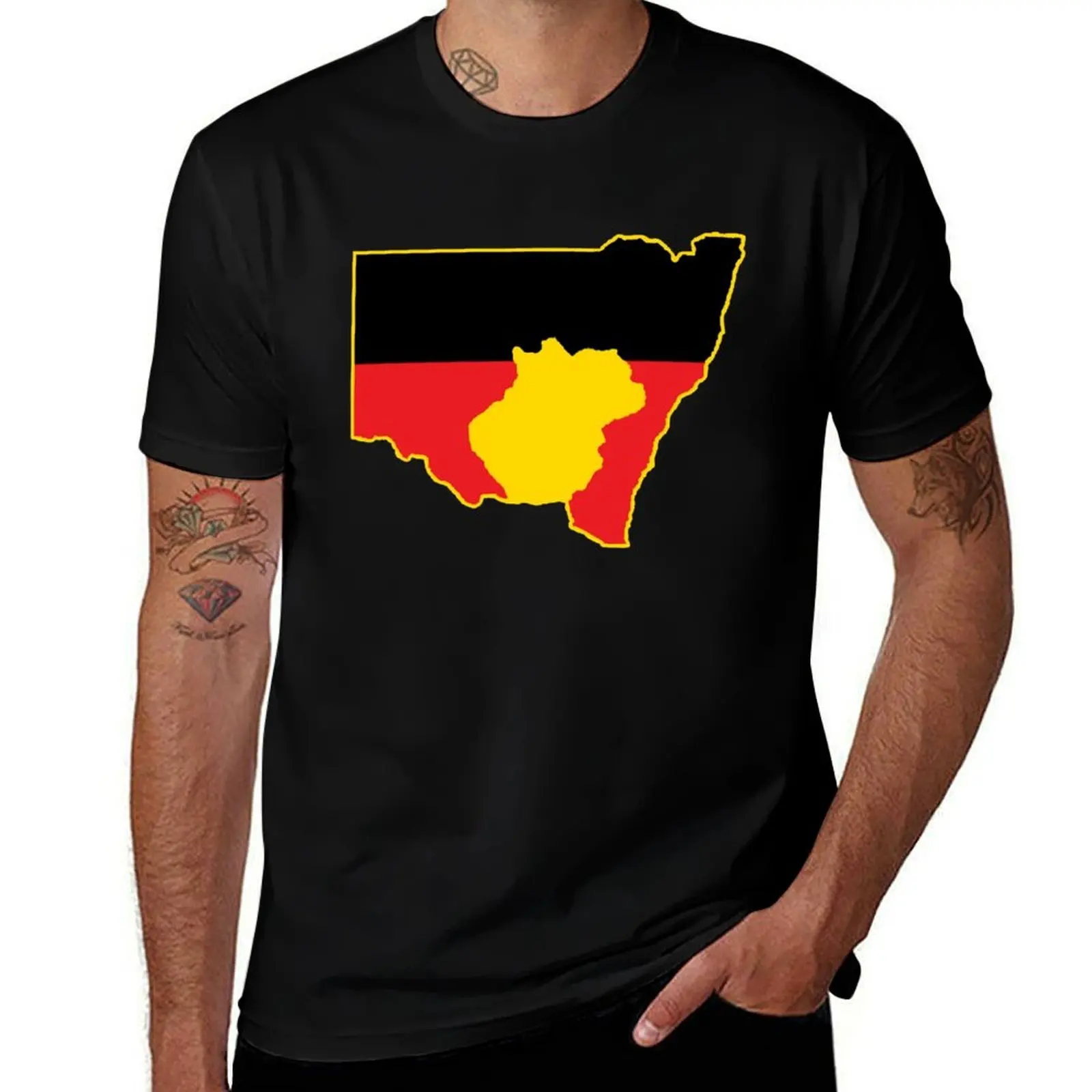 

Wiradyuri Aboriginal flag T-Shirt man t shirt luxury anime t shirts for man T-Shirt