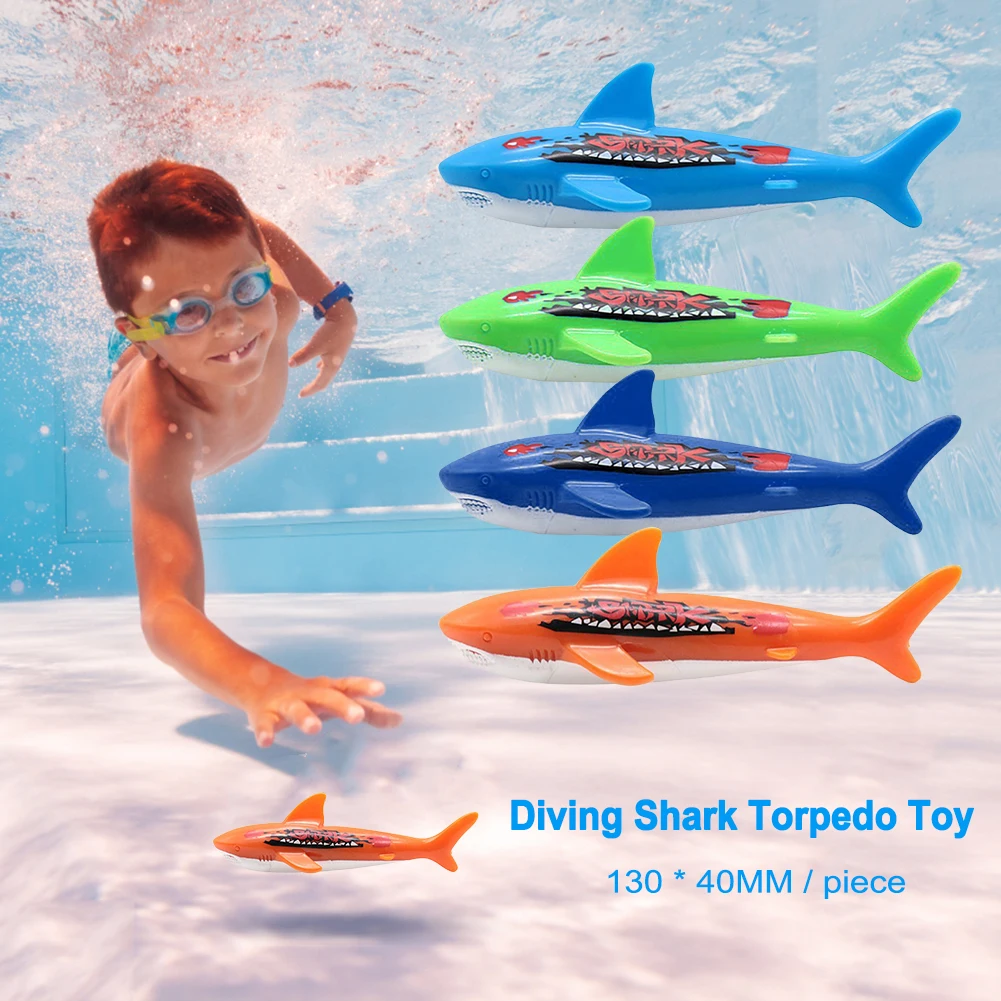 4 Pcs Jouet de Plongée Piscine Requin Lancer d'Eau Torpille Plaisir sous-Marin pour Enfants 4 Pcs Jouet de Plongée Piscine Requin Lancer d'Eau Torpille Plaisir sous-Marin pour Enfants