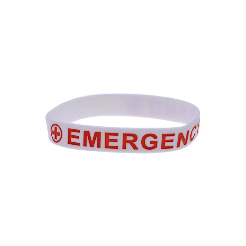 50 Pcs Silicone Bracelet Emergency Band for Outdoor Sports Travel Wristband for Quick Identification