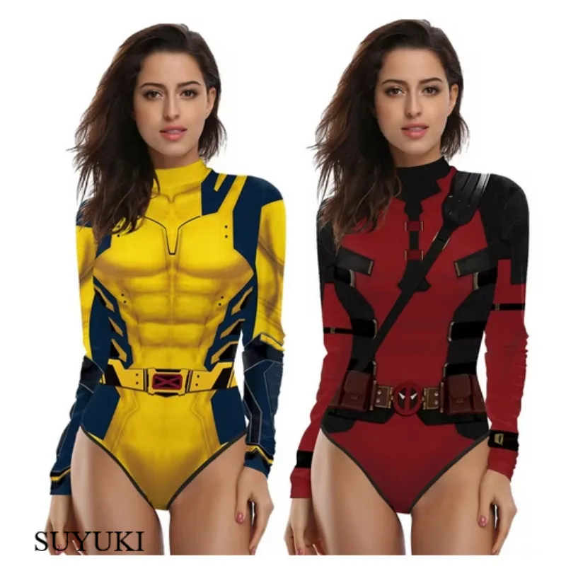 

Superhero Anime Cosplay Costumes Swimsuits Bodysuits Party Jumpsuit Wolverinein Movie Deadpoolin Spiderin Woman Carnival Costume