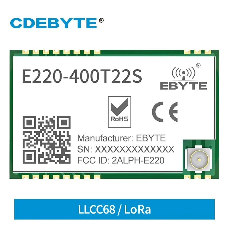 433MHz LLCC68 LoRa Kablosuz RF Modülü CDEBYTE E220-400T22S 22dBm 5km IPEX Anten Parazit Önleyici Düşük Güç Watchdog RSSI