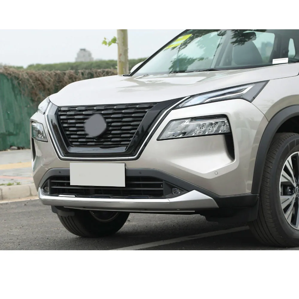 لنيسان X-trail Xtrail Rogue T33 2021 2022 2023 2024 2025 سيارة ABS تقليم الجبهة حتى رئيس شبكة شواء مصبغة لوحة ملصق الإطار