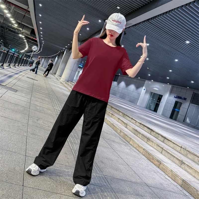 

Ice Silk Student Chorus Fitn Square Dance Costume New Set Performance Outfit School Sports Meeting T orms