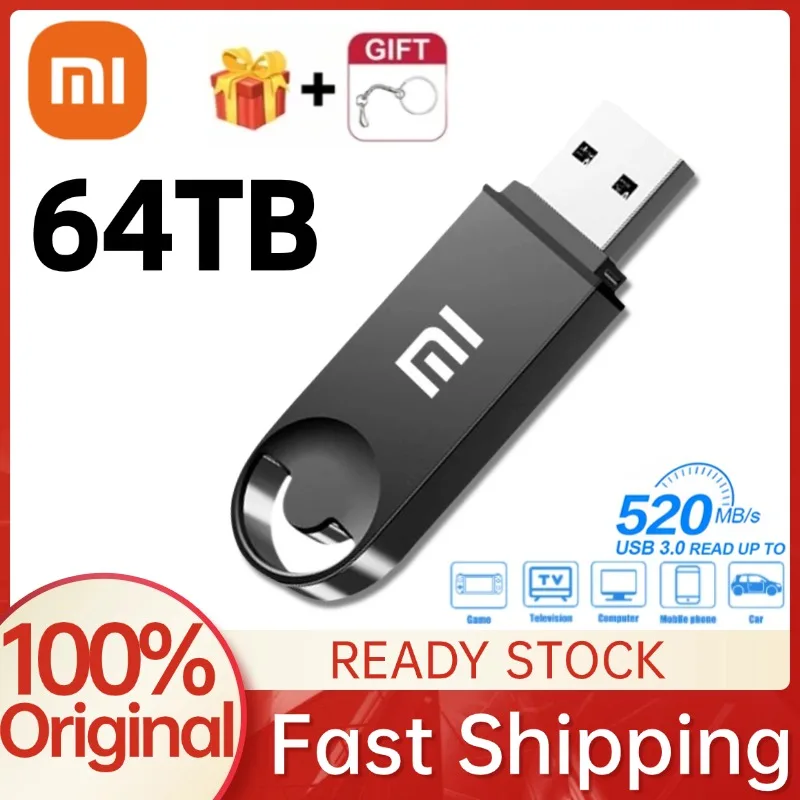 

Xiaomi Mini Pen Drive 64TB USB3.1 Portable Waterproof U Disk 32TB 16TB Memory High Speed Data Transmission Metal Usb Flash Drive