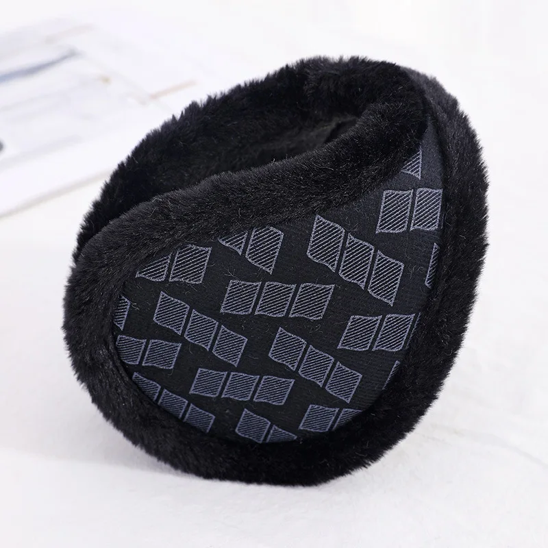 Winter Earmuffs for Men Solid Soft Thicken Plush Outdoor Ear Cover Protector Male Ear Muff Wrap Band Warmer Earflap