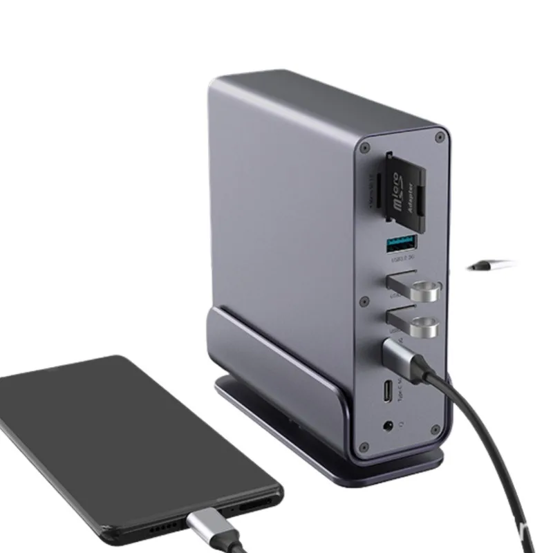 Type-C docking station 15-in-1 compatible with Lightning 4 Gigabit Ethernet port