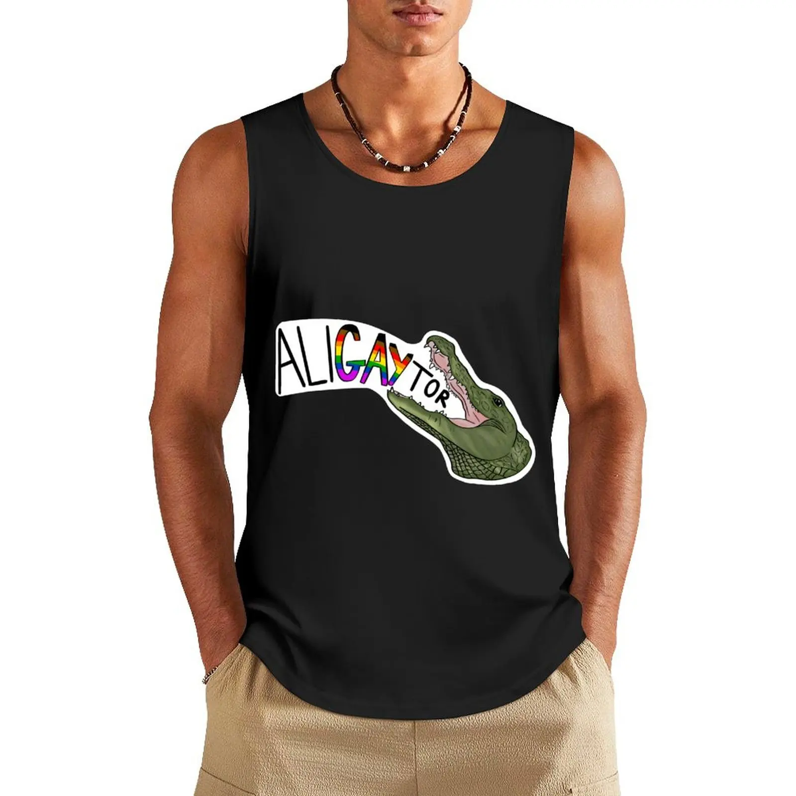 

AliGAYtor Tank Top t shirt gym Men's summer clothes 2025