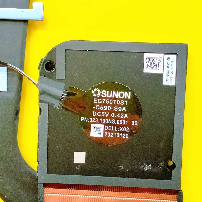 For  Dell Precision 5521/3561 mobile workstation CPU fan, cooling 0VK8HK