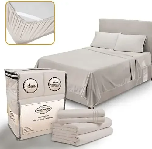 California King Sheet Sets - Luxury Hotel Bed Sheets - Soft Cooling Sheets with Elastic Corner Straps - Deep Pocket