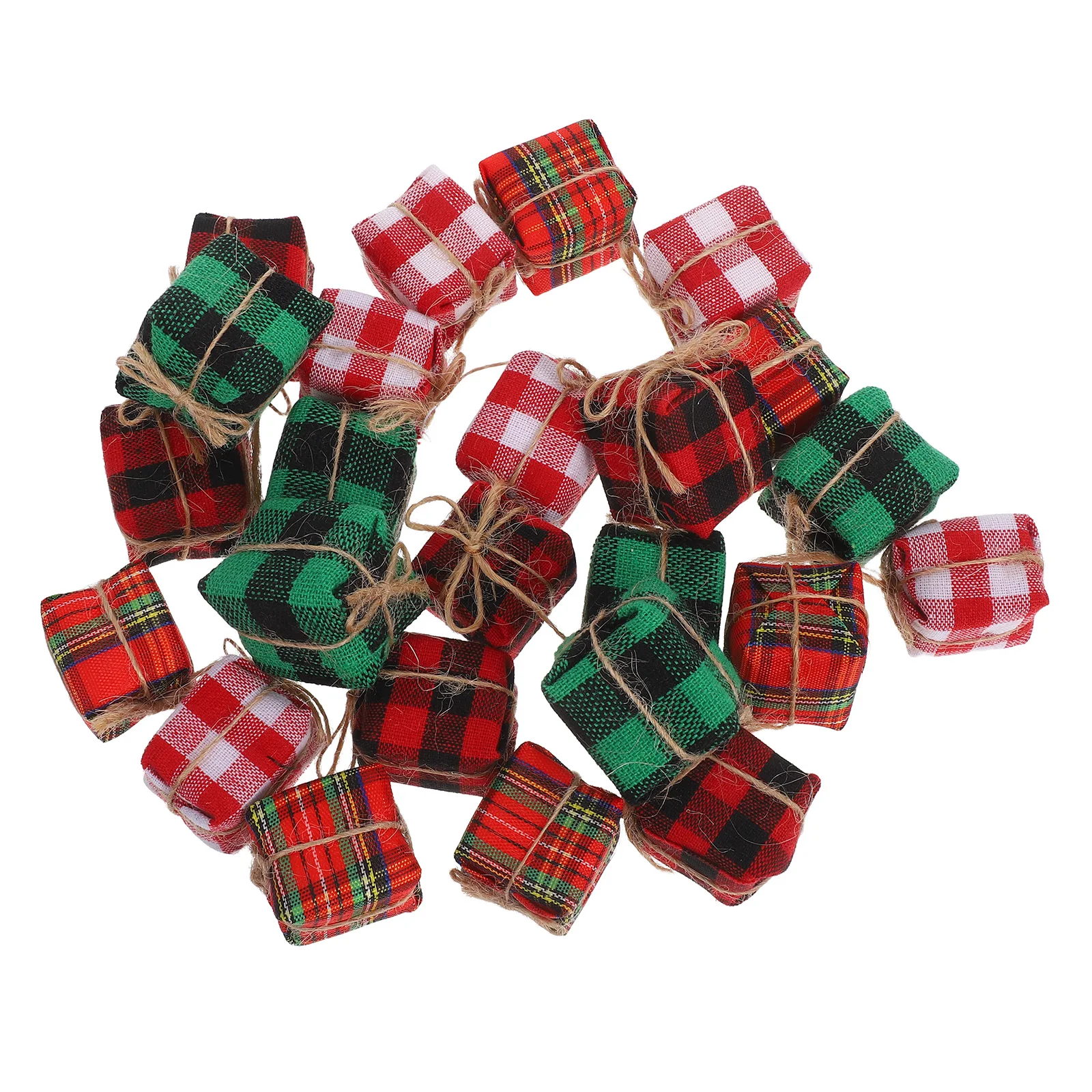 

24 pcs Christmas Gift Box Pendant Mini Present Boxes Tree Hanging Decors For Holiday Party Outdoor Indoor Decoration Festive