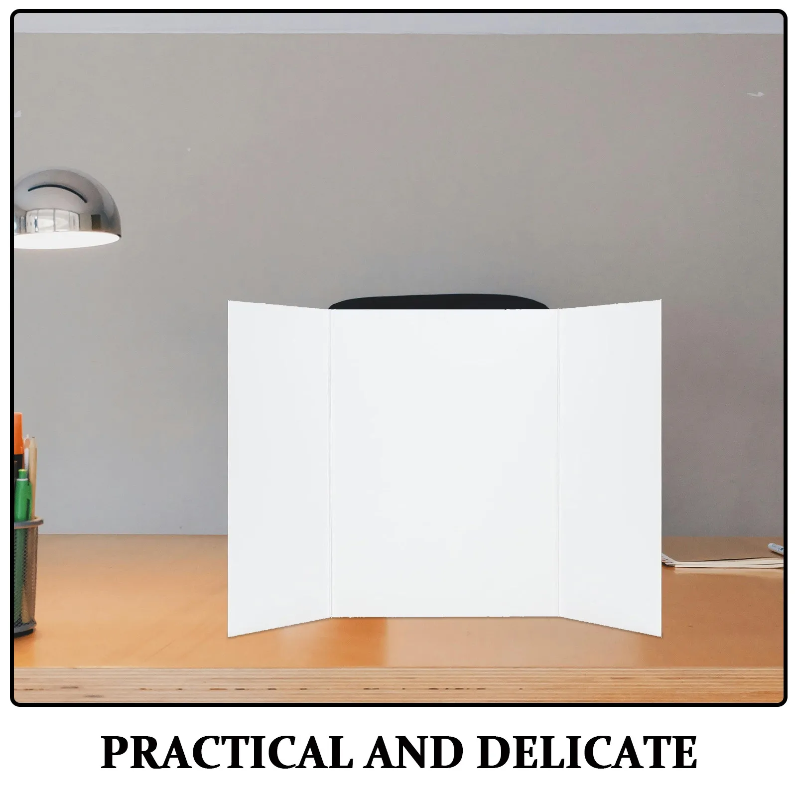 5Pcs Foldable White Corrugated Tri Fold Presentation Board Portable Project Display Board Science Fair Student School Poster