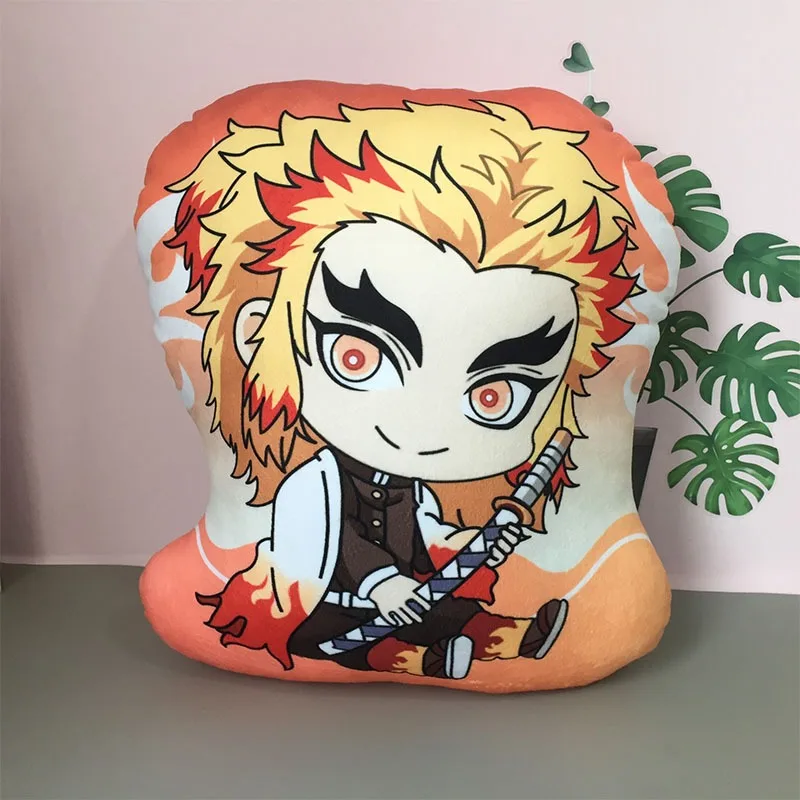 40cm 鬼滅の刃 カラフルボトムシートピロー 竈門炭治郎 煉獄杏寿郎 ぬいぐるみ 大きめクッション ペンダント 甘露寺蜜璃