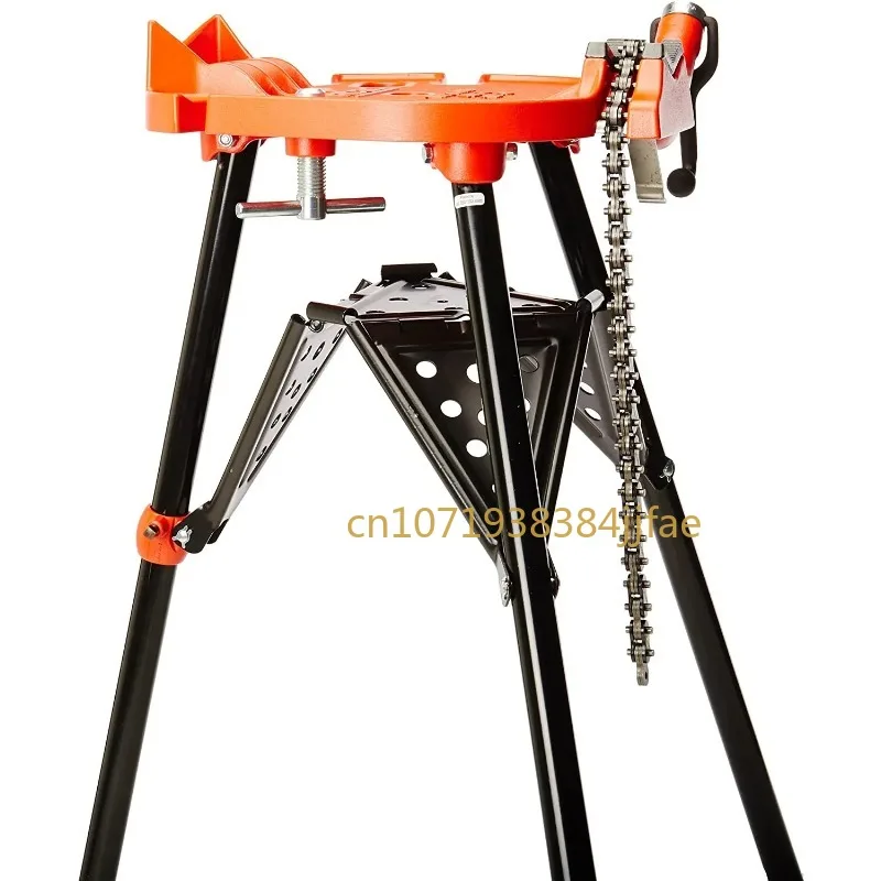 

6-inch Tripod Pipe Chain Vise Stand, Heavy Duty Pipe Stand Tripod