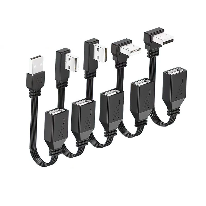 5cm 10cm 15cm 30cm 50cm 100cm 90 Degree Up & Down & Left & Right Angled USB 2.0 A Male to USB Female Extension Adapter Cable