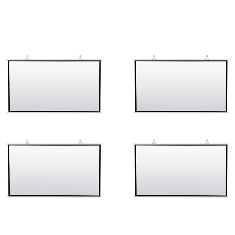 Y43A-24X Portable Projector Screen For Home Theater Outdoor HD White Foldable Anti-Crease (100Inch)