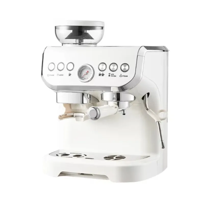 Cross-border Foreign Trade Italian Semi-automatic Dual Voltage Temperature Control Steam Grinding Coffee Machine Stainless Steel