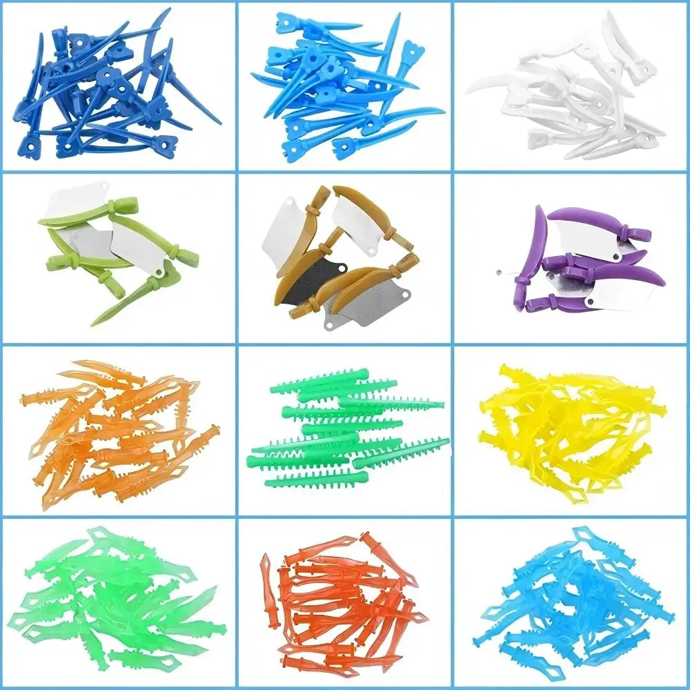 

185Pcs Dental Interdental Wedges Plastic Tulwar Wedges with Hole Adaptive Wedges Knife Diamond Wedges Fender 12Type