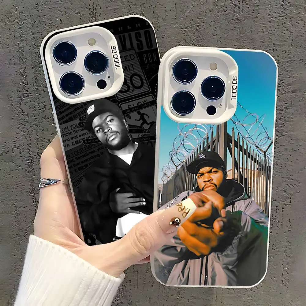 حافظة هاتف المدرسة القديمة Ice C-Cube لهاتف iPhone 17,16,15,14,13,12,11,Pro,XS,Max,Plus,Mini,SE غطاء مقاوم للصدمات من الحلوى البيضاء غير اللامعة