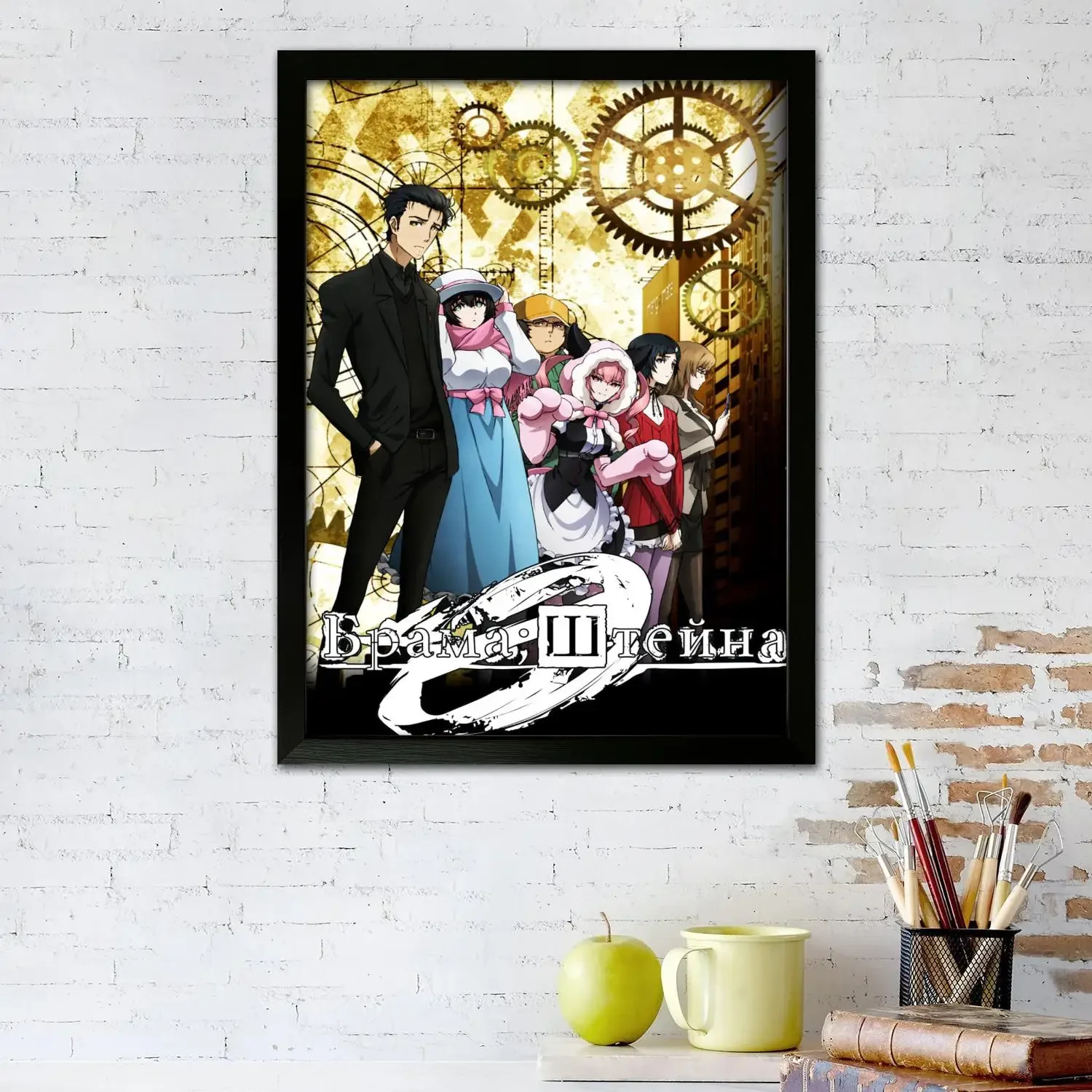 Steins Gate Anime Canvas Art Poster and Wall Art, Picture Print, Modern Family Bedroom Decor,Decorative painting