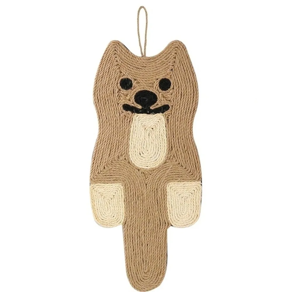 

Multi Shape Cat Scratcher Sisal Mat Hanging Bed Grinding Nail Kitten Scratching Pad Wall-Mounted Brown Cat Scratch Board