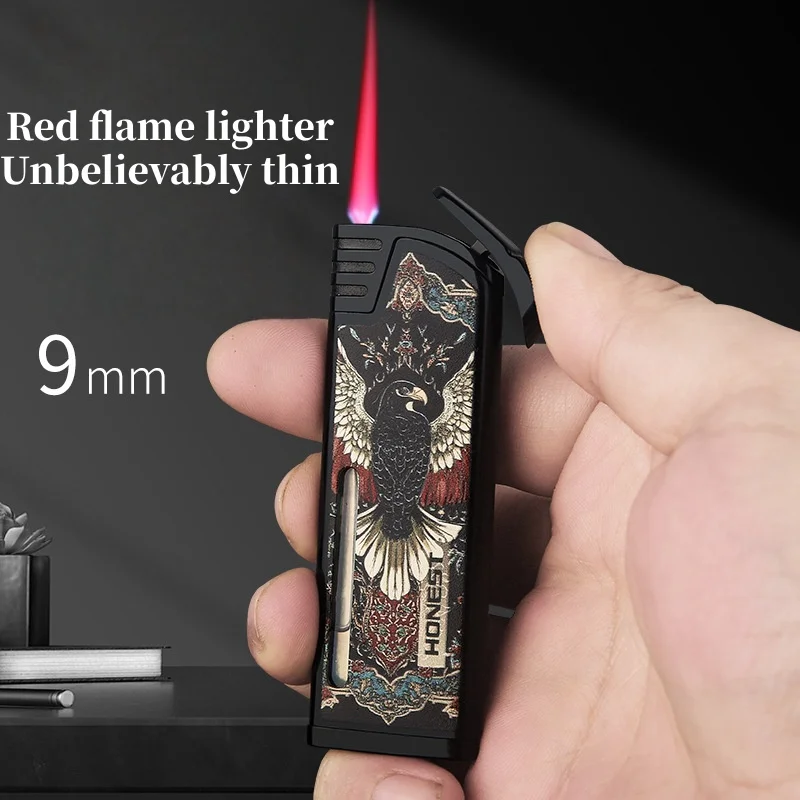 Briquet portable coupe-vent HONEST Fashion Personality, design élégant, cadeau idéal pour les hommes fumeurs