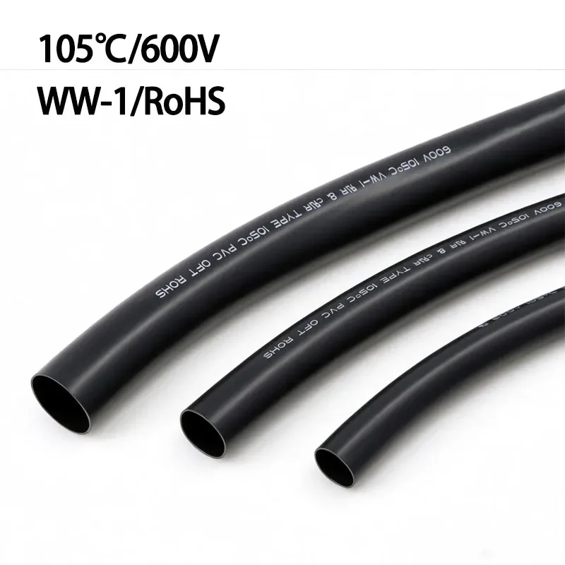 1-50m Cable Sleeve ID 1/2/3/4/5/6/8/10/12/14/16/18/20mm PVC Insulation Heat Resistance Automobile Wire Wiring Harness Protection