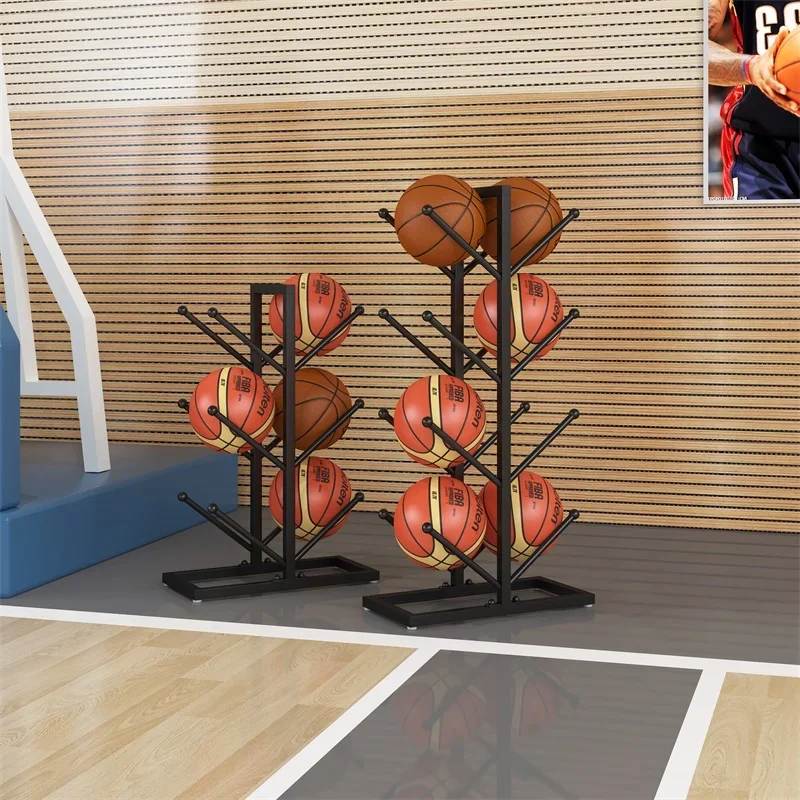 Double-Sided Basketball Football Storage Rack