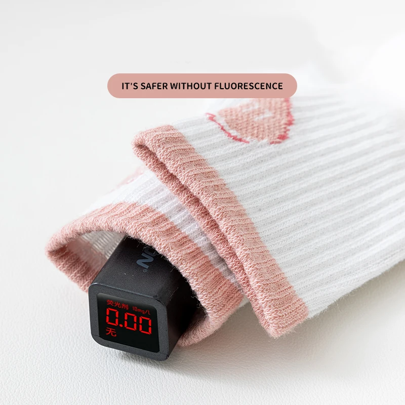 5 أزواج من الجوارب القطنية الصلبة العصرية للأطفال البنات نصف الجوارب الدب الوردي المريحة عالية المرونة جوارب الأميرة للفتيات الصغيرات