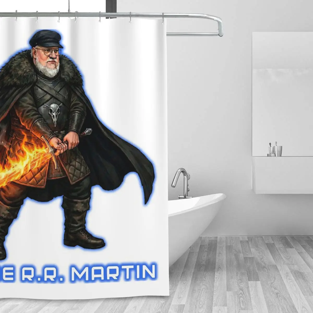 George R.R. Martin The Lord Commander Shower Curtain Bathroom Polyester Waterproof Bath Curtains with Hooks
