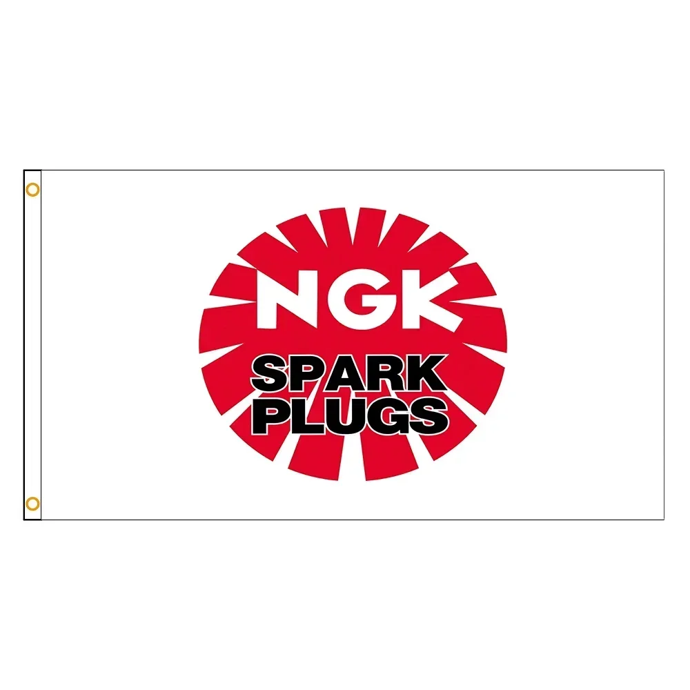 

3X5ft NGKS Spark Plugs Flag Polyester Printed Racing Game Car Moto Banner-ft Flag Decor,flag Decoration Banner Flag Banner Decor