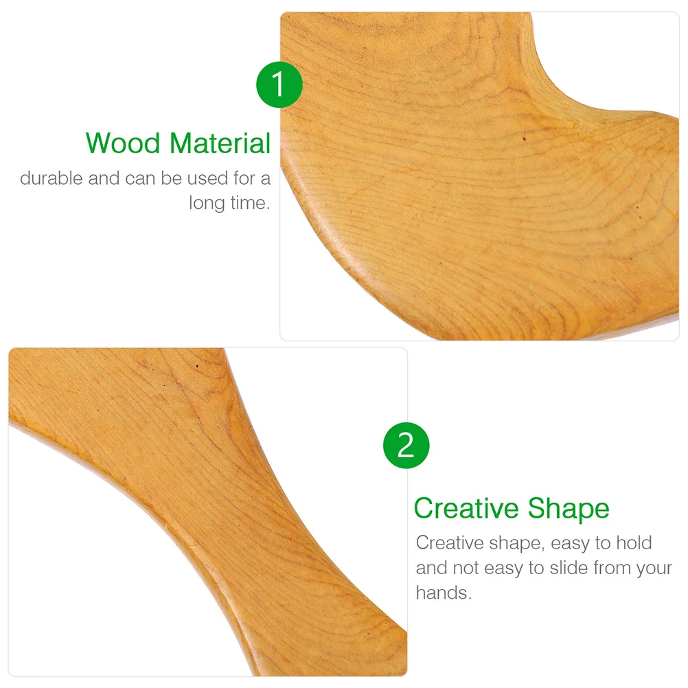 

2Pcs Wooden Guasha Board Wave Non Slip Handle Massage Tool for Muscle Tension Relief Body Scraper Deep Tissue Relaxation