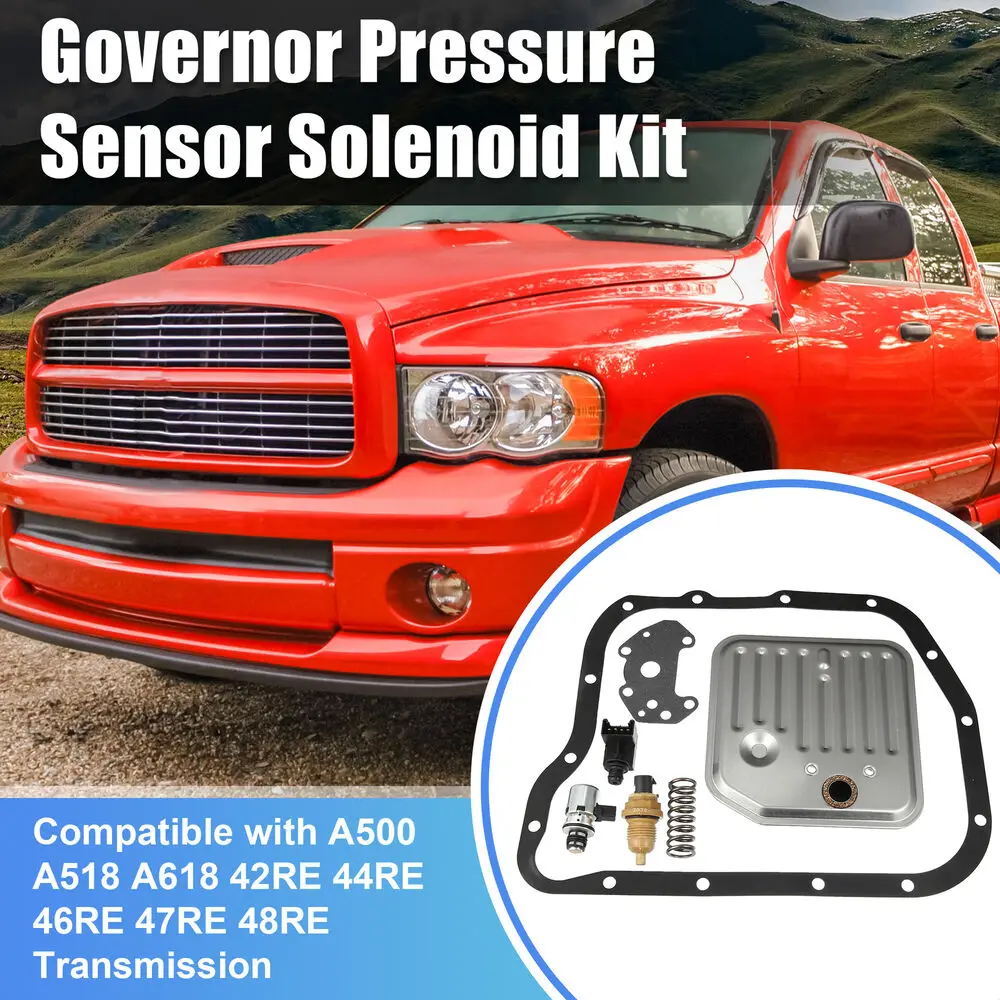 1 SET A518 A500 A618 47RE 42RE 46RE Transmission Filter Kit Solenoid &Sensor Fit For Dodge Dakota Ram 2000+ Jeep