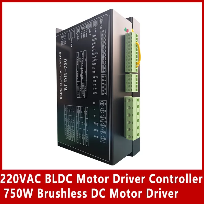 

BLDH-750B Контроллер драйвера двигателя переменного тока BLDC 750 Вт Бесщеточный драйвер двигателя постоянного тока 220 В Подходит для бесщеточных двигателей постоянного тока Холла ниже 750 Вт