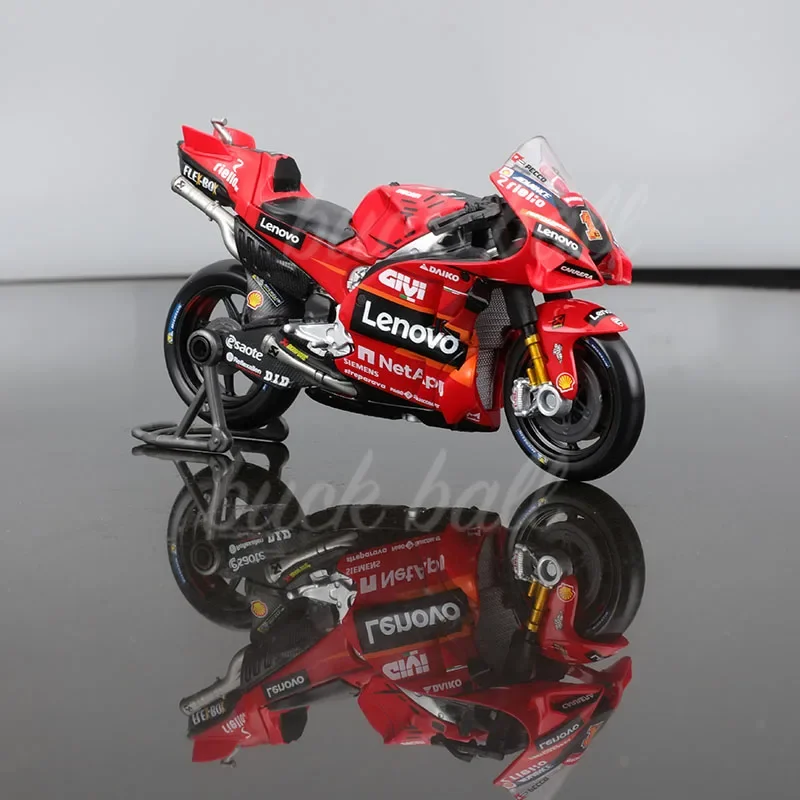 Maisto New 1:18 Ducati Lenovo Team 2023 MotoGP Champion #1 #23 Die Cast Model Edition Alloy Vehicle Motorcycle Toy Car model Gif